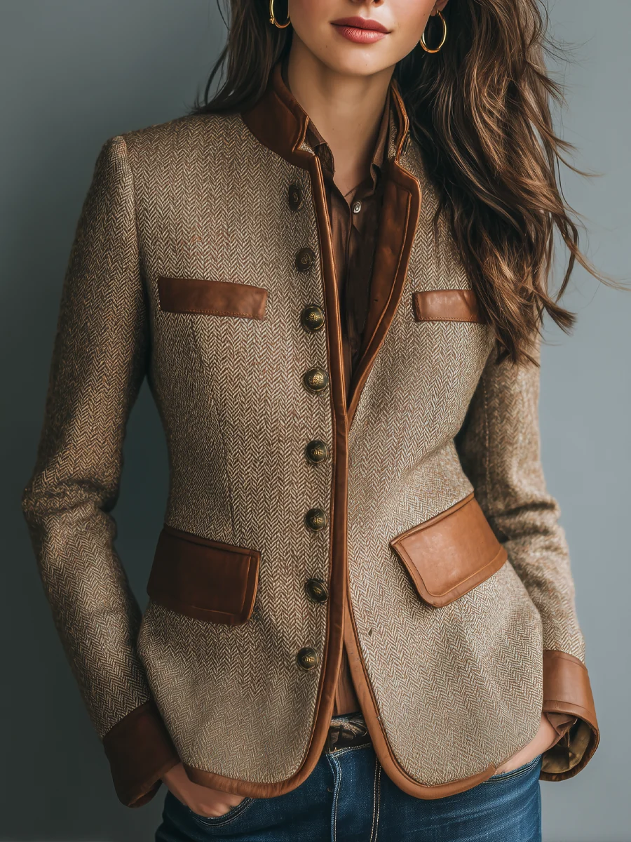 Photo : Veste en cuir vintage taille M